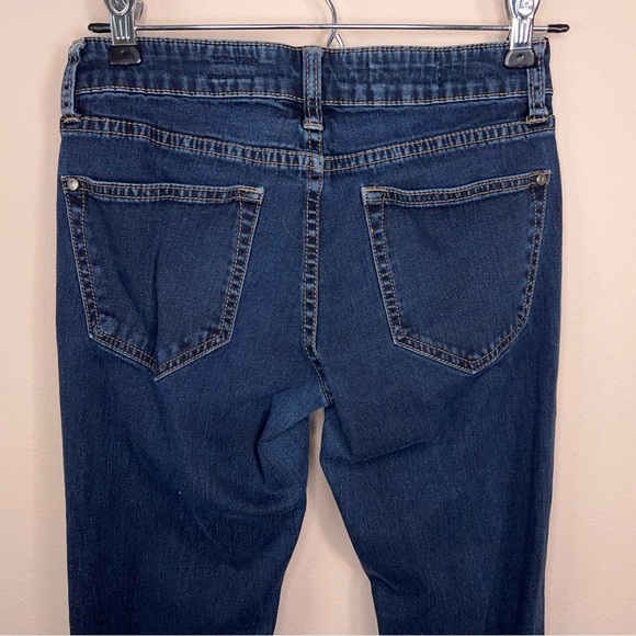 Size 25 Pilcro Jeans Low Rise Straight Dark Blue Denim Pants Stretch - Picture 6 of 13